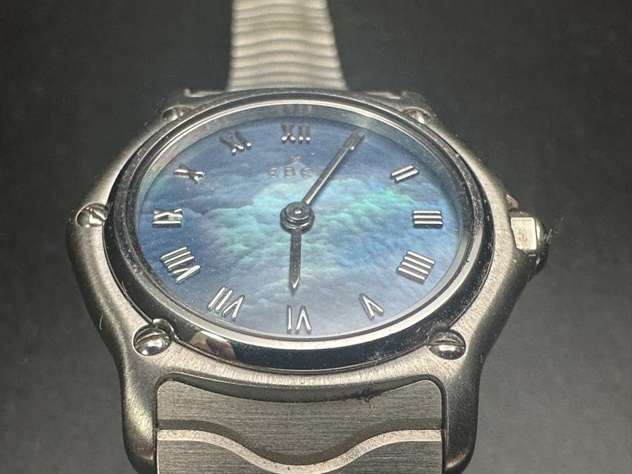 Just Added - Ebel Sport Classic Women's Wrist Watch With Blue Mother Of Pearl Dial Retails $2,100 [Photo 5]