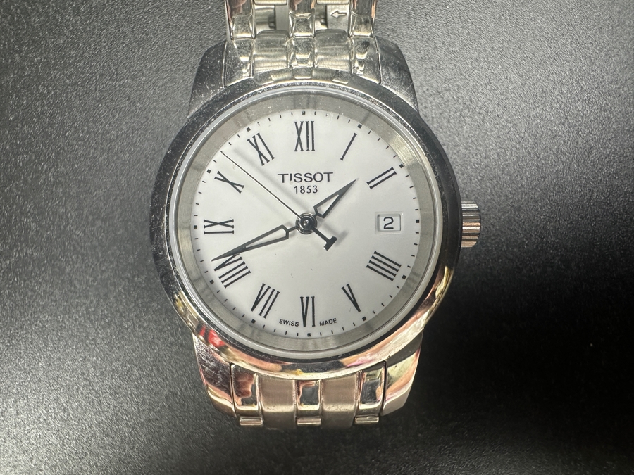 Just Added - TISSOT 1853 Classic Dream Wrist Watch With Blue Mother Of Pearl Dial Retails $350 [Photo 3]