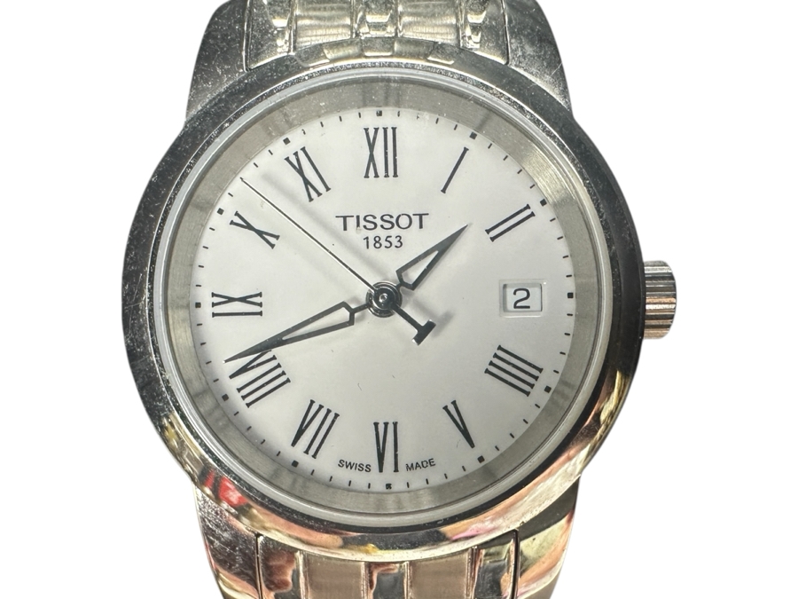 Just Added - TISSOT 1853 Classic Dream Wrist Watch With Blue Mother Of Pearl Dial Retails $350