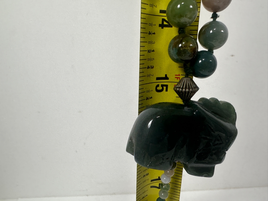 Just Added - Multi-Stone Beaded 30' Necklace With Carved Stone Pendant [Photo 5]