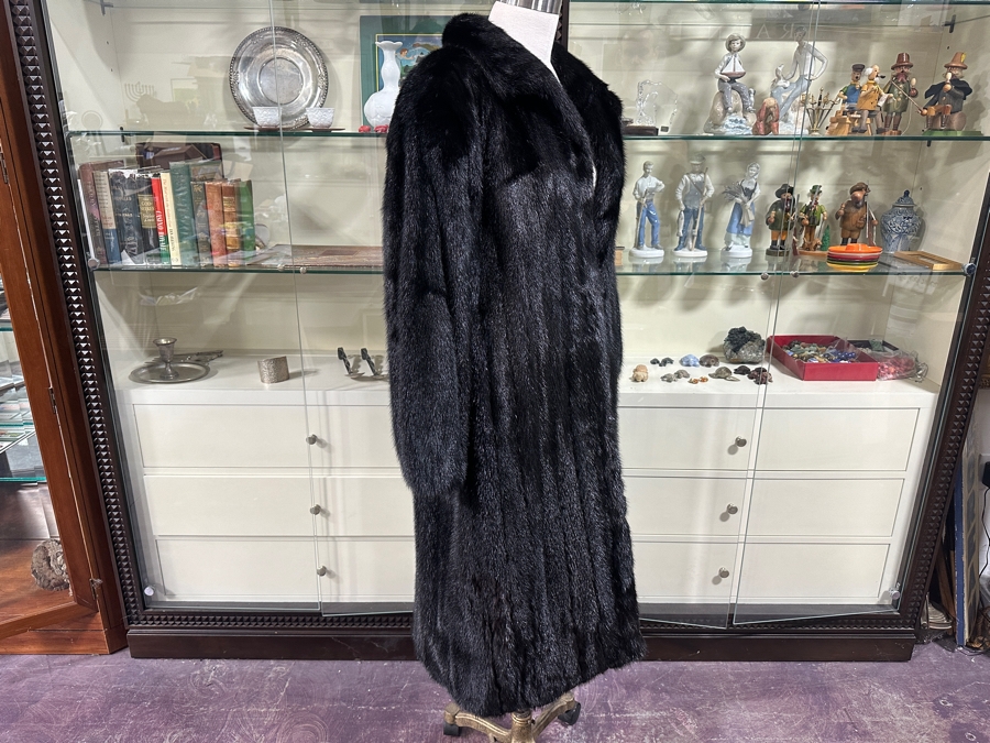 Just Added - Vintage Full Length Mink Fur Jacket Size 16 [Photo 3]