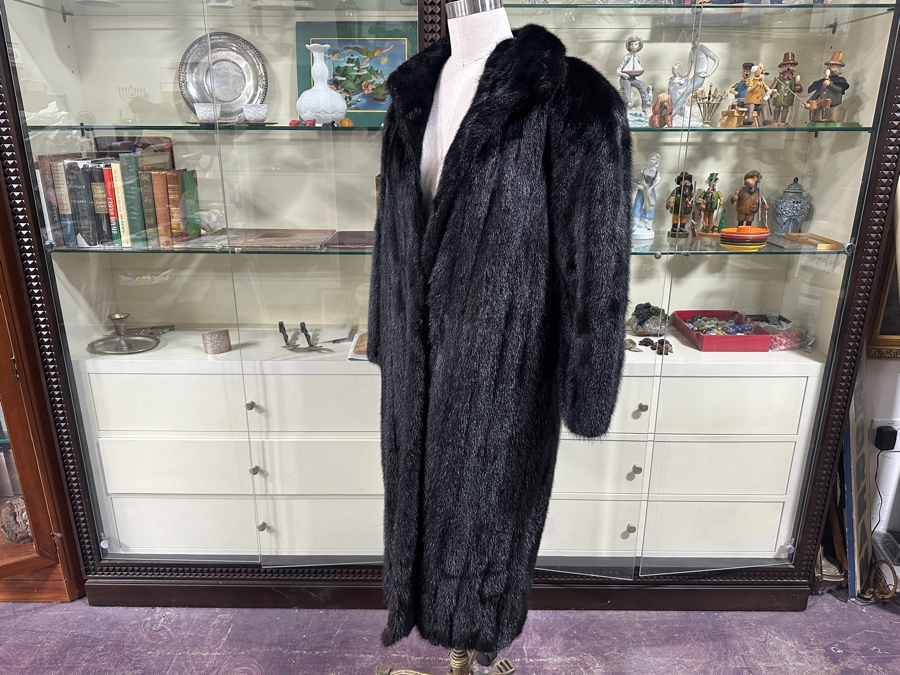 Just Added - Vintage Full Length Mink Fur Jacket Size 16 [Photo 5]