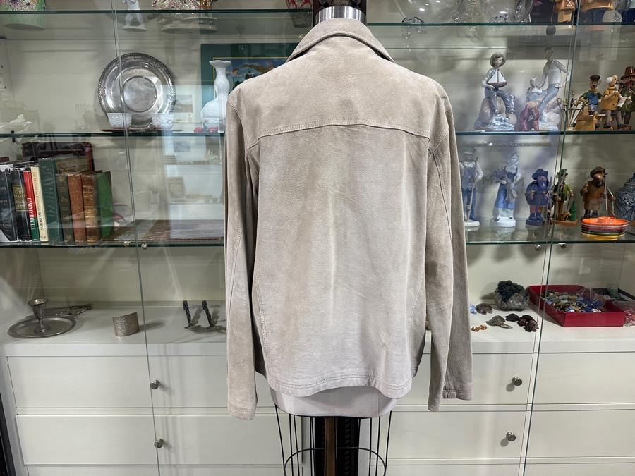 Just Added - Men's Calvin Klein Suede Leather Jacket Size M [Photo 2]