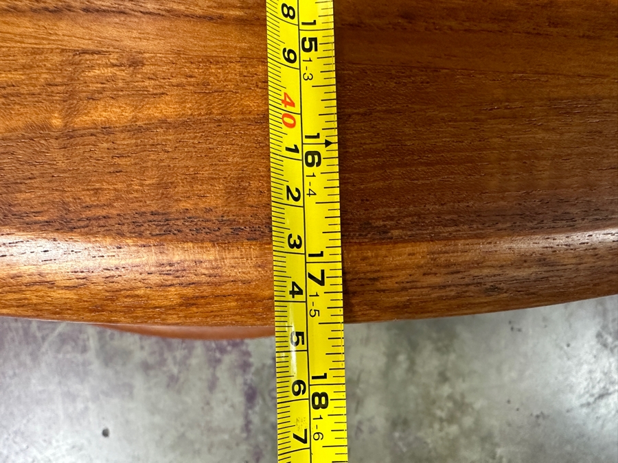 Just Added - Danish Modern Solid Wood Side Table On Casters 29.5W X 17.5D X 21.5H [Photo 10]