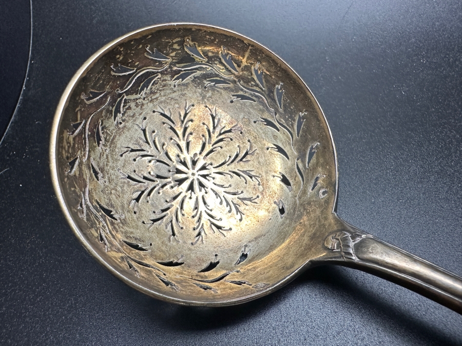 Just Added - Antique .830 Silver / Gold Sugar Sifter Spoon 83.2g [Photo 2]