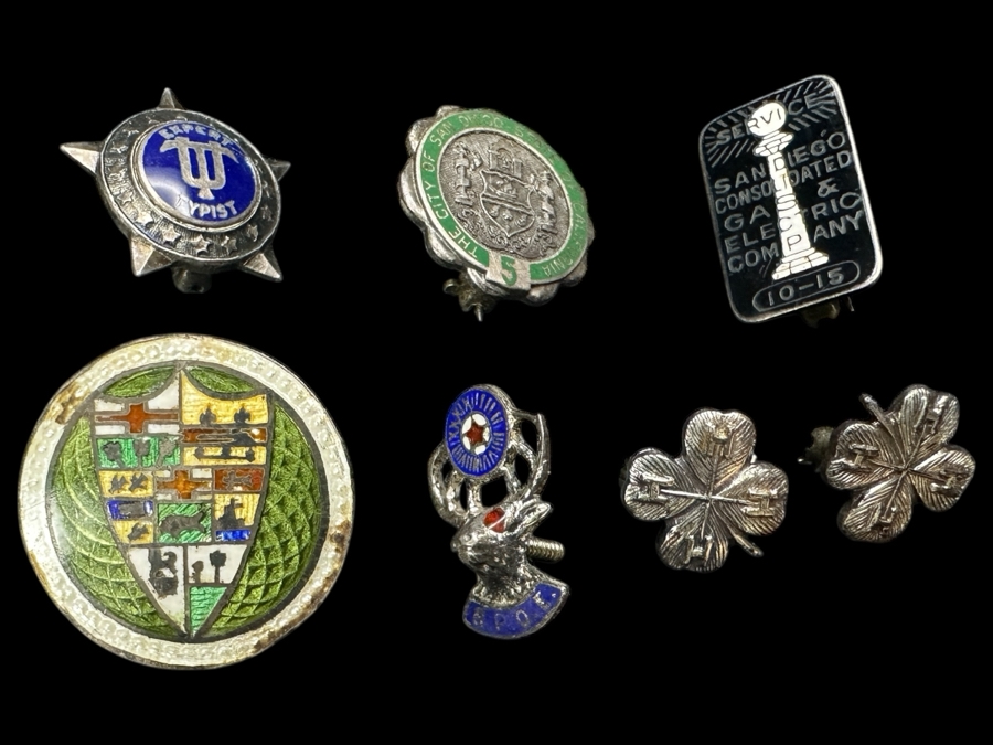 Just Added - (7) Vintage Sterling Silver Pins 12.9g