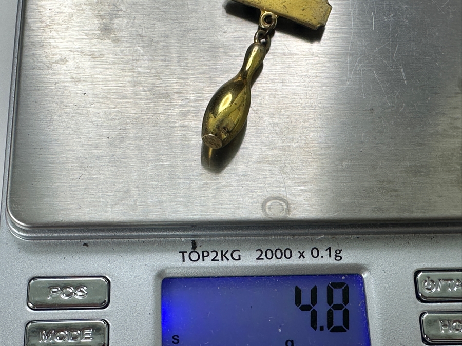 Just Added - Sterling Silver Bowling Pin Pin 2' 4.8g [Photo 7]
