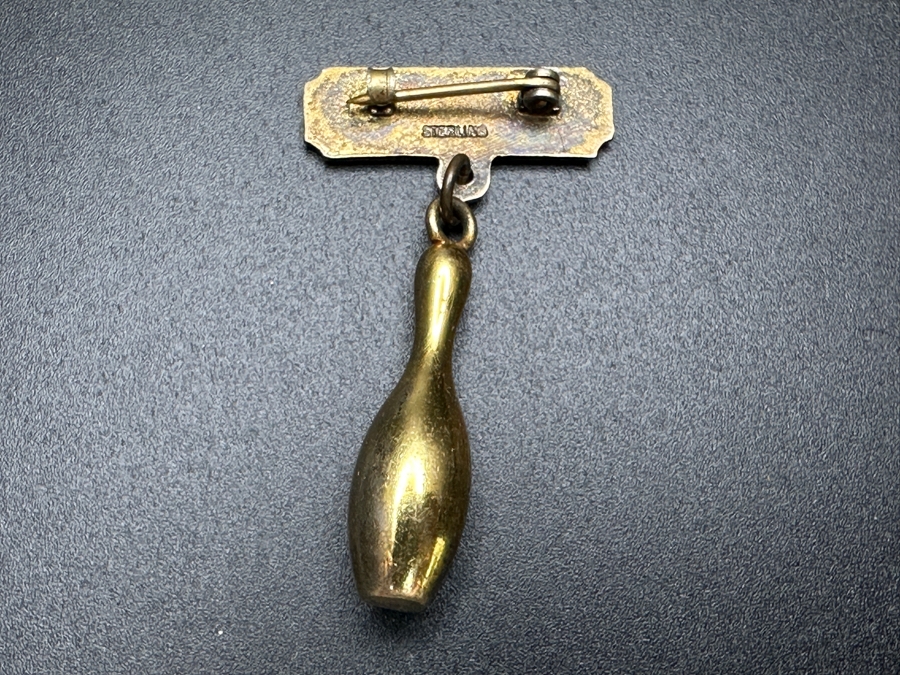 Just Added - Sterling Silver Bowling Pin Pin 2' 4.8g [Photo 5]