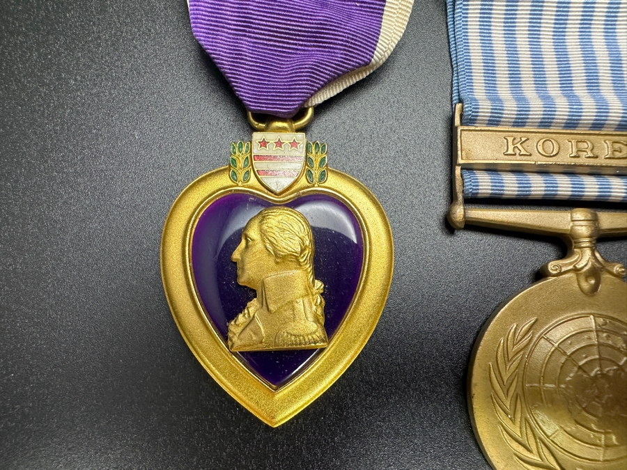 Just Added - US Purple Heart Military Medal And The United Nations Service Medal For Korea Military Medal [Photo 2]