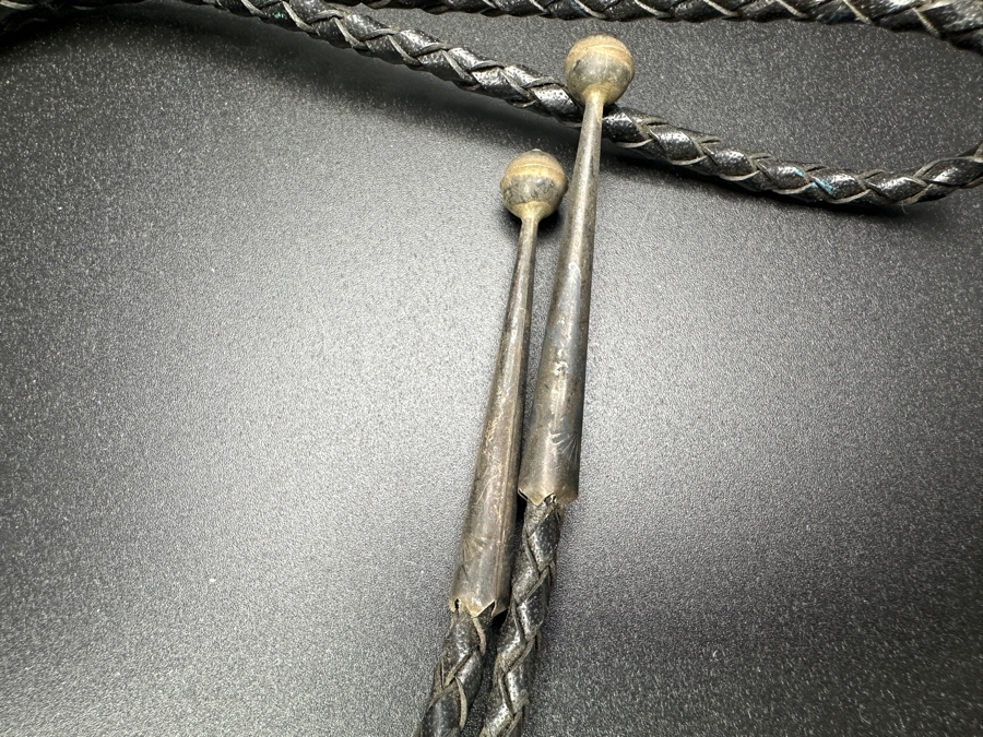 Just Added - Vintage Sterling Silver / Inlaid Stones Bolo Tie [Photo 3]