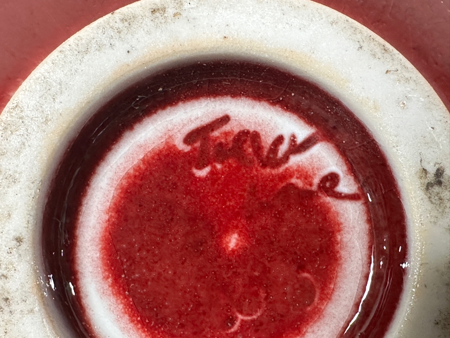 Just Added - Quartz Crystal and Signed Red Vase 5'H [Photo 4]