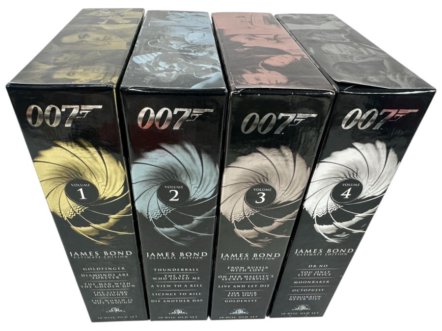 Just Added - James Bond 007 Ultimate Editions Volumes 1, 2, 3 & 4 DVD Sets - Total Of 40 Dvds
