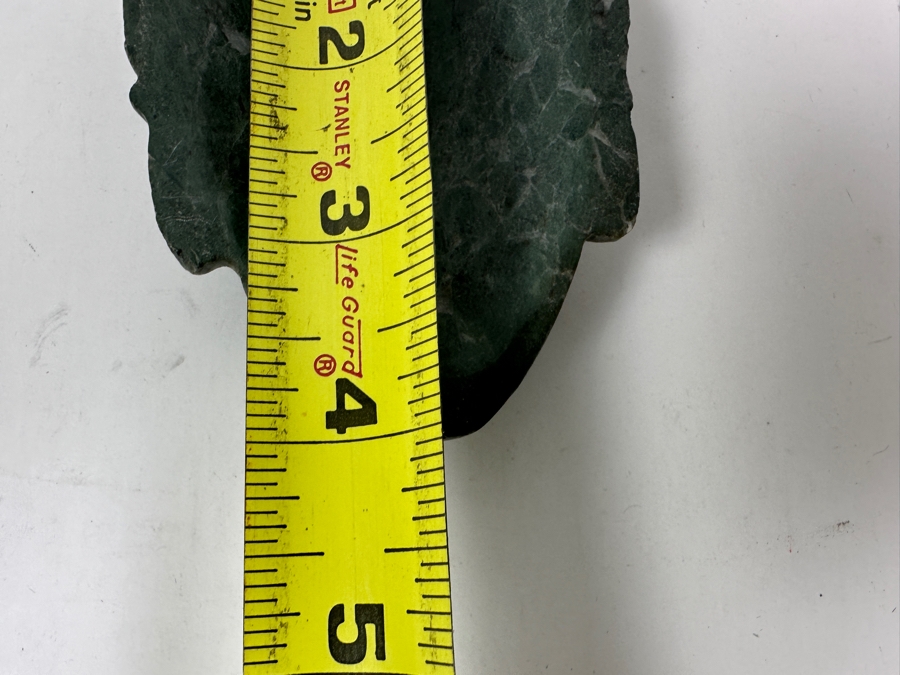 Just Added - Carved Green Stone Mayan Warrior Carving Pendant 3' X 4' 187g [Photo 6]