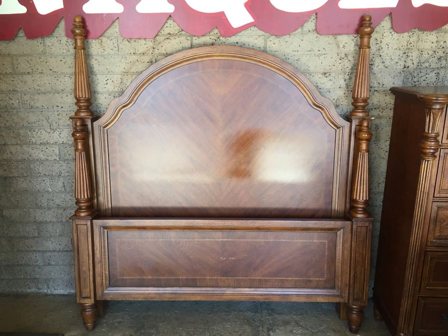 Beautiful Bassett Furniture 4-Piece Bedroom Set - Queen Bed, Dresser, Nightstand, & Armoire [Photo 10]