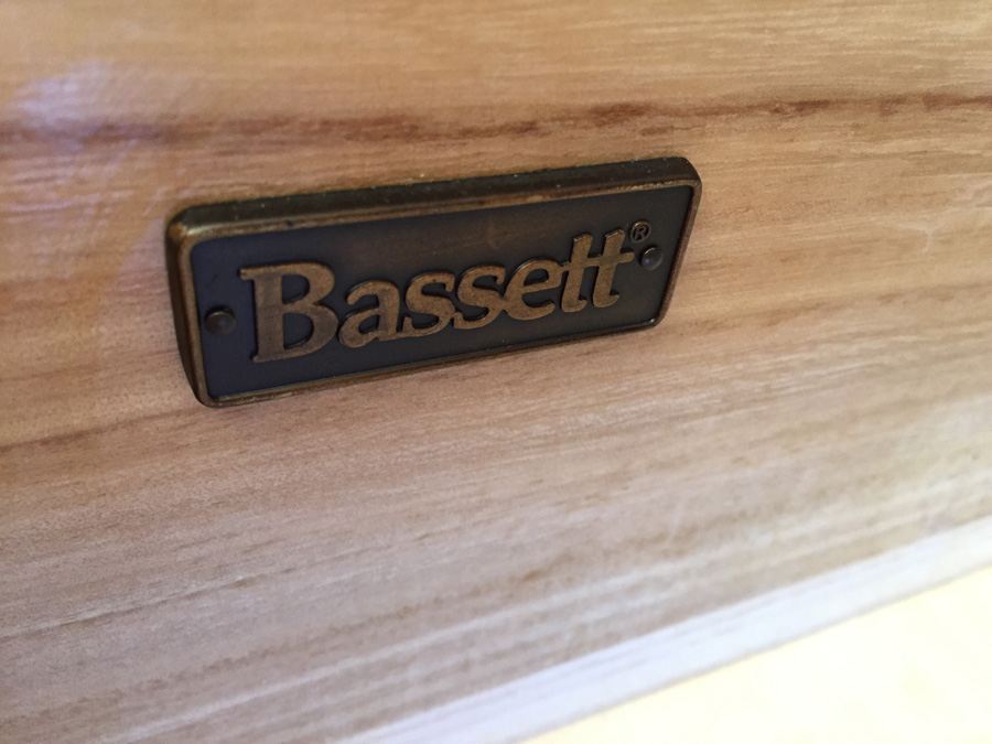 Beautiful Bassett Furniture 4-Piece Bedroom Set - Queen Bed, Dresser, Nightstand, & Armoire [Photo 15]