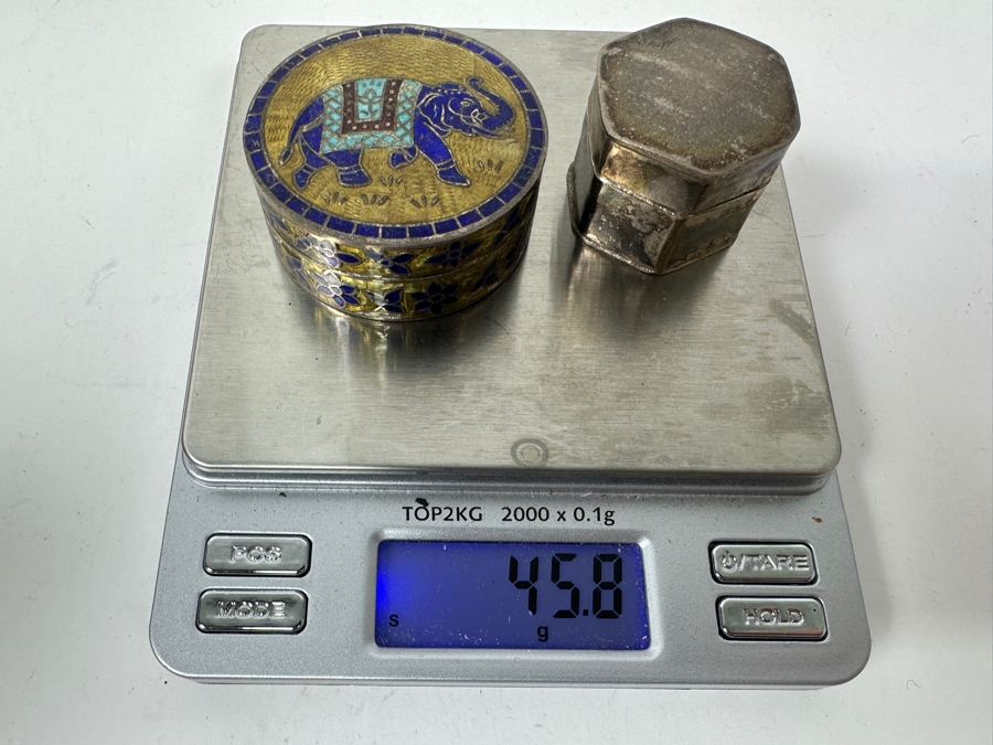 Just Added - Pair Of Vintage Sterling Silver Boxes 45.8g [Photo 7]