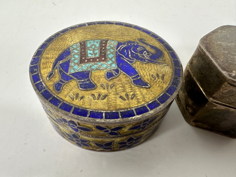 Just Added - Pair Of Vintage Sterling Silver Boxes 45.8g [Photo 2]