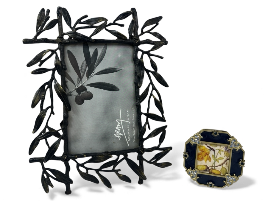 Just Added - Michael Aram Olive Branch Photo Frame 4 X 6 And Jay Strongwater Photo Frame