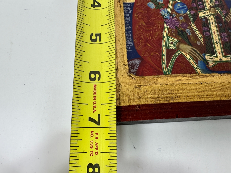 Just Added - Hand Painted Russian Icon Painting On Wood 5.25 X 6.75 [Photo 8]