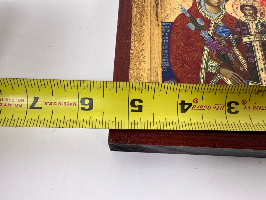 Just Added - Hand Painted Russian Icon Painting On Wood 5.25 X 6.75 [Photo 7]
