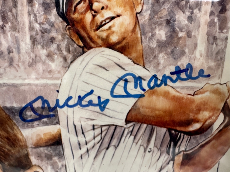 Limited Edition Autographed Mickey Mantle Wall Plaque 12 X 15 [Photo 2]