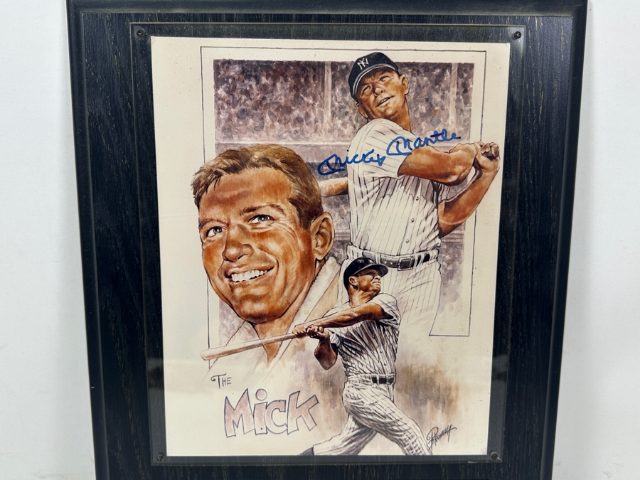 Limited Edition Autographed Mickey Mantle Wall Plaque 12 X 15 [Photo 6]