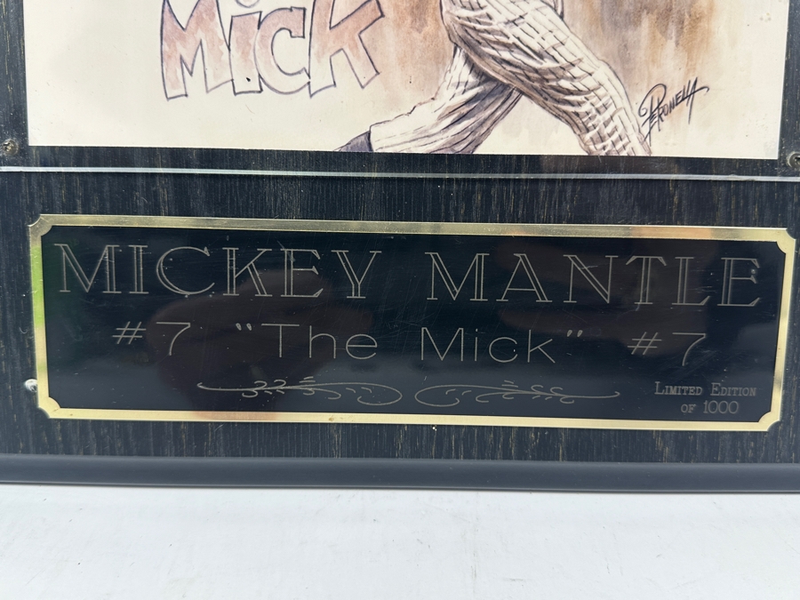 Limited Edition Autographed Mickey Mantle Wall Plaque 12 X 15 [Photo 4]
