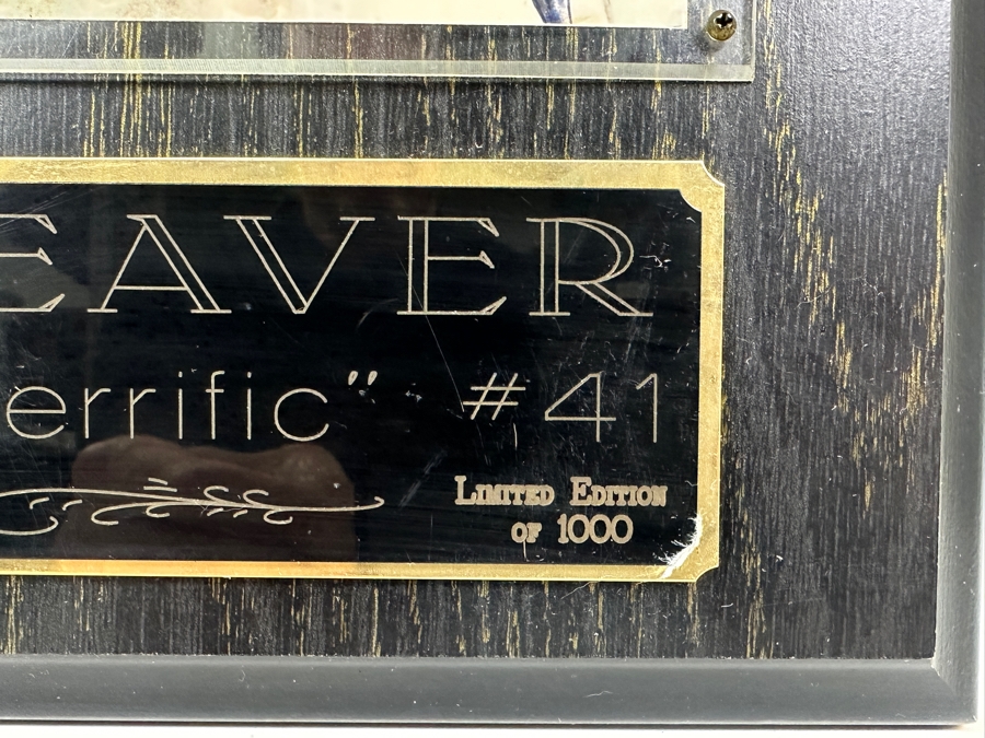 Limited Edition Autographed Tom Seaver  Wall Plaque Numbered 450 Of 1,000 12 X 15	 [Photo 7]