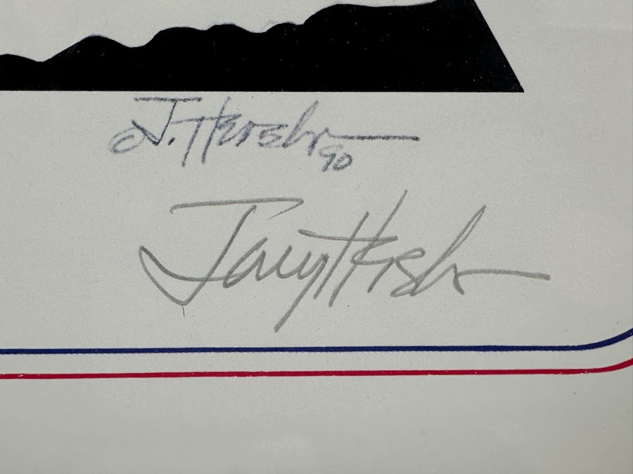 Limited Edition Autographed Nolan Ryan Print By Jerry Hersh Numbered 1,206 Of 1,500 With Cert From Paul Goldin Signed By Nolan Ryan And Artist Jerry Hersh 10 X 13 Framed 18.5 X 22.5 [Photo 9]