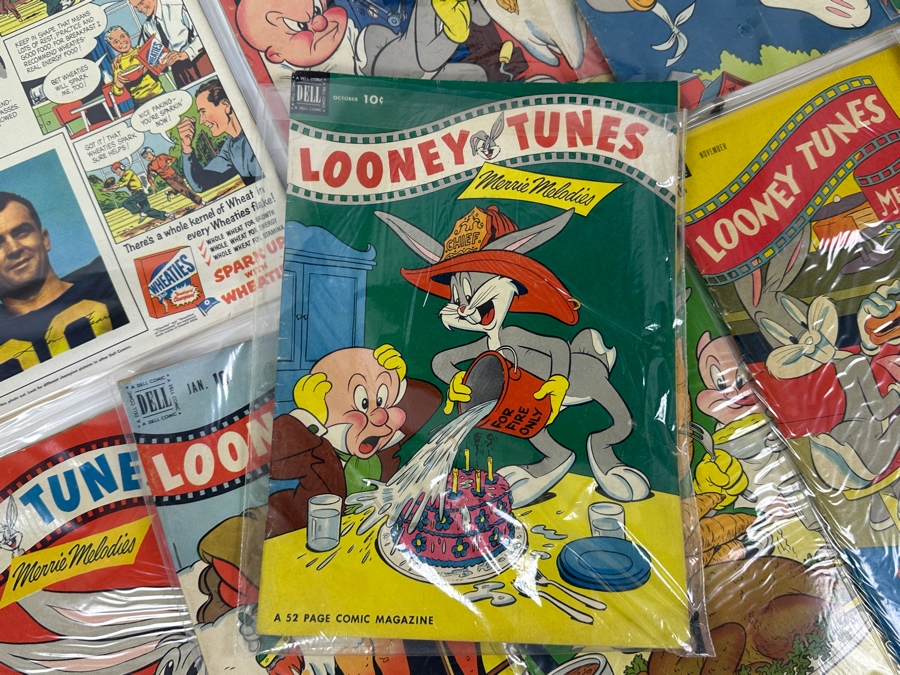 (10) Rare Vintage 1950s Comic Books Bagged Looney Tunes Merrie Melodies 10 cent Comic Books Bugs Bunny [Photo 4]