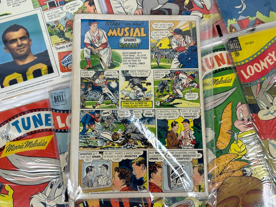 (10) Rare Vintage 1950s Comic Books Bagged Looney Tunes Merrie Melodies 10 cent Comic Books Bugs Bunny [Photo 5]