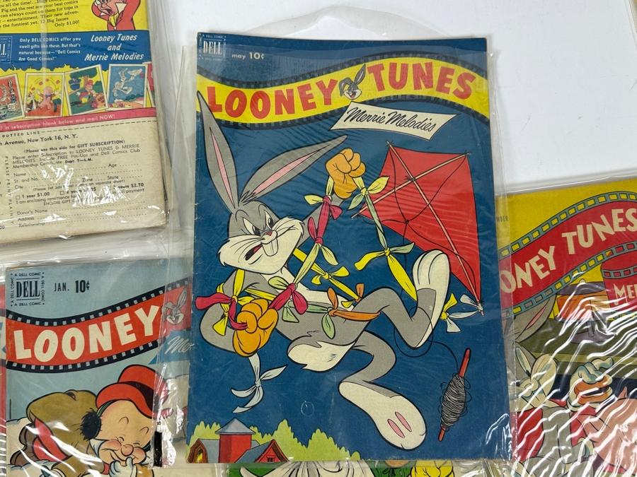 (10) Rare Vintage 1950s Comic Books Bagged Looney Tunes Merrie Melodies 10 cent Comic Books Bugs Bunny [Photo 8]