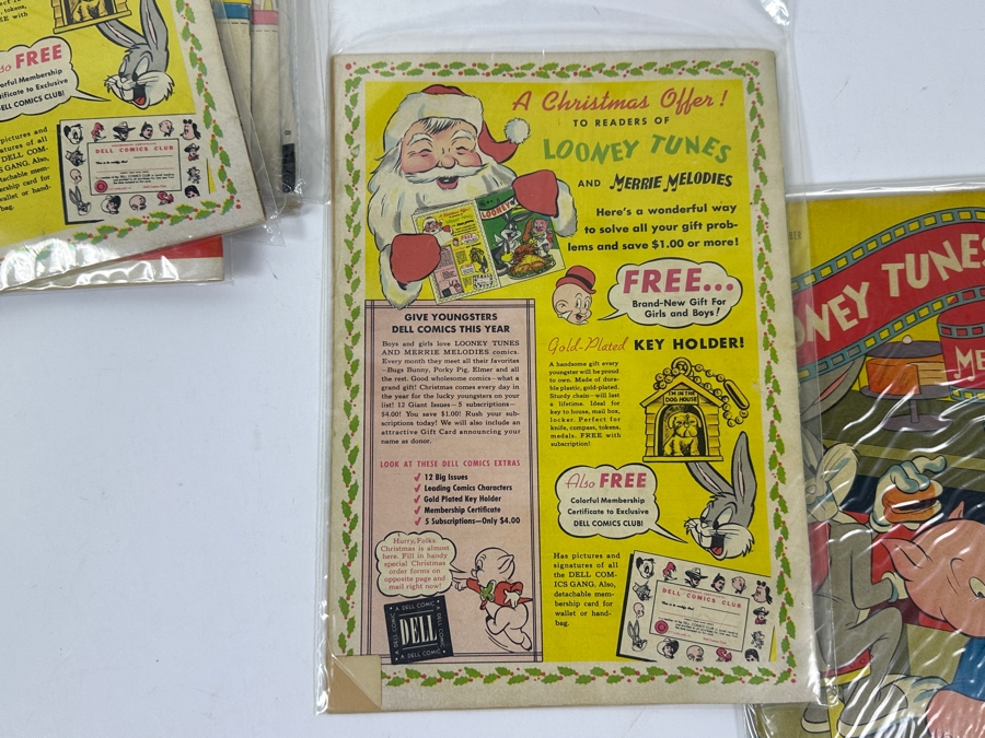 (10) Rare Vintage 1950s Comic Books Bagged Looney Tunes Merrie Melodies 10 cent Comic Books Bugs Bunny [Photo 17]