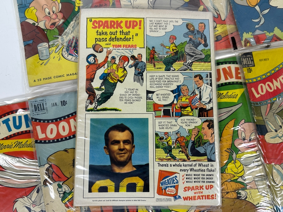 (10) Rare Vintage 1950s Comic Books Bagged Looney Tunes Merrie Melodies 10 cent Comic Books Bugs Bunny [Photo 3]