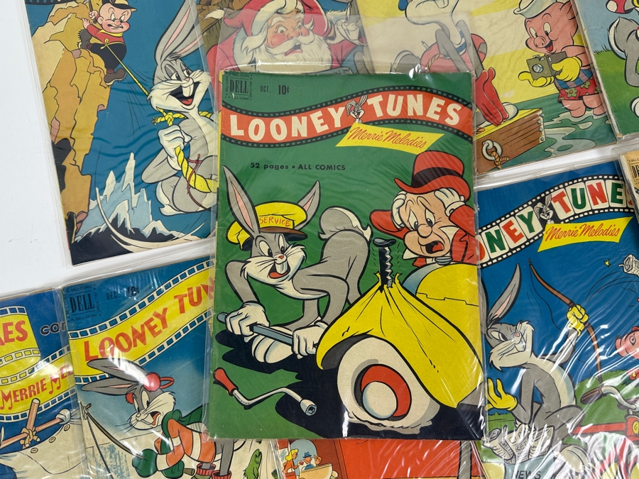 (10) Vintage 1950s Comic Books Bagged Looney Tunes Merrie Melodies 10 cent Comic Books Bugs Bunny [Photo 2]