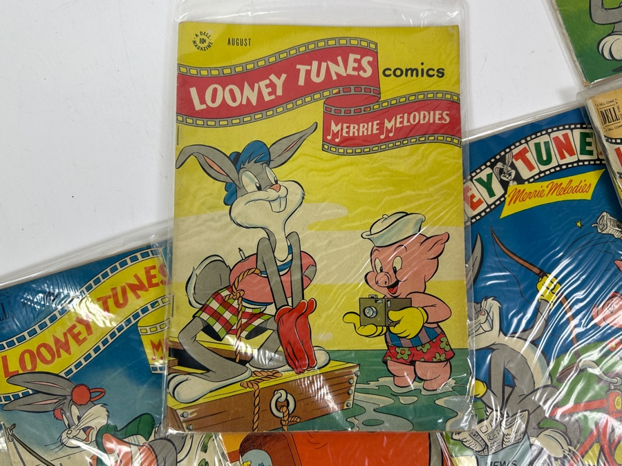 (10) Vintage 1950s Comic Books Bagged Looney Tunes Merrie Melodies 10 cent Comic Books Bugs Bunny [Photo 8]