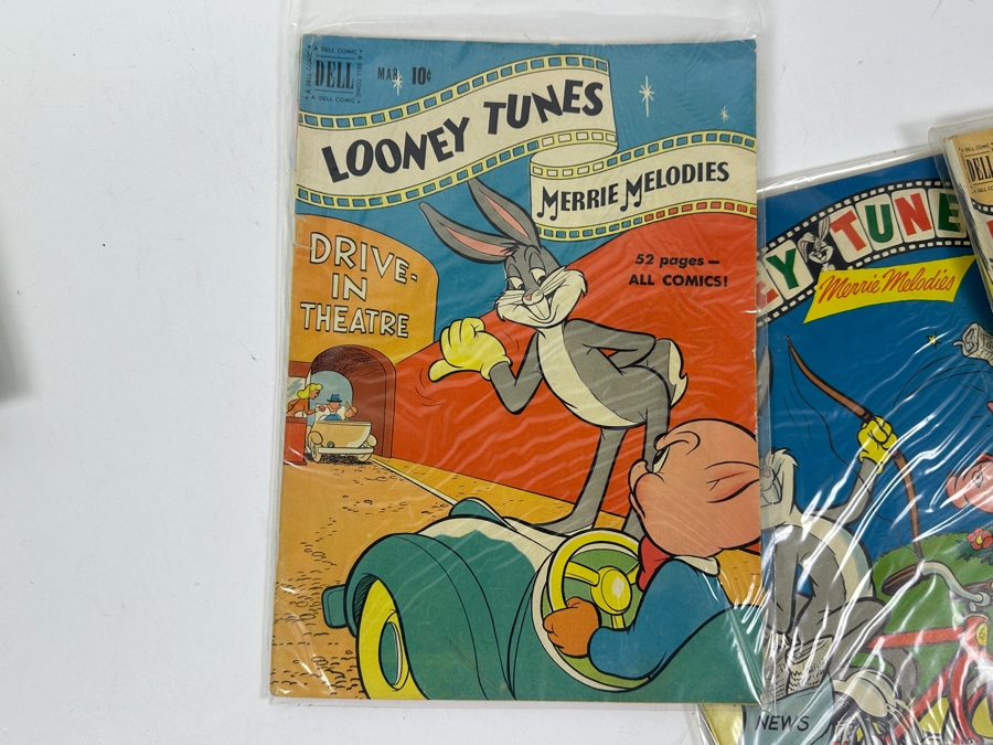 (10) Vintage 1950s Comic Books Bagged Looney Tunes Merrie Melodies 10 cent Comic Books Bugs Bunny [Photo 16]