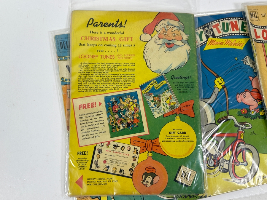(10) Vintage 1950s Comic Books Bagged Looney Tunes Merrie Melodies 10 cent Comic Books Bugs Bunny [Photo 15]