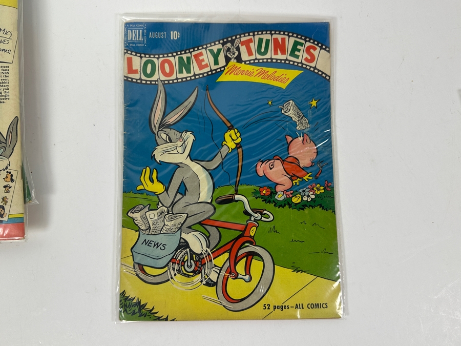 (10) Vintage 1950s Comic Books Bagged Looney Tunes Merrie Melodies 10 cent Comic Books Bugs Bunny [Photo 18]