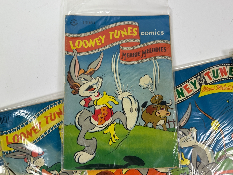 (10) Vintage 1950s Comic Books Bagged Looney Tunes Merrie Melodies 10 cent Comic Books Bugs Bunny [Photo 10]