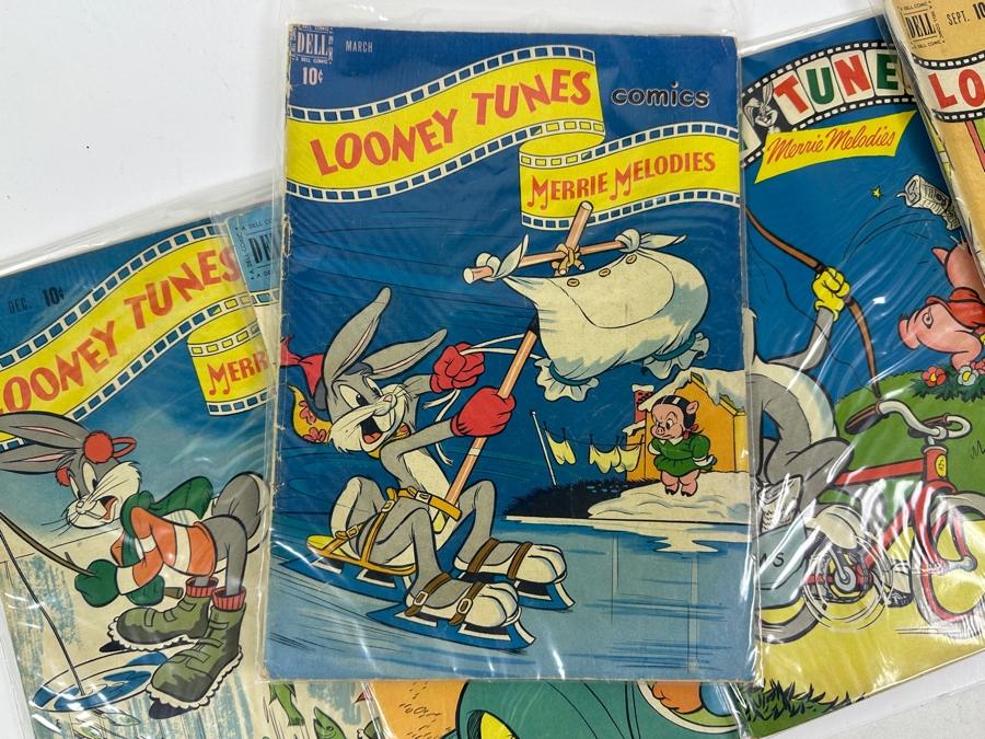 (10) Vintage 1950s Comic Books Bagged Looney Tunes Merrie Melodies 10 cent Comic Books Bugs Bunny [Photo 12]