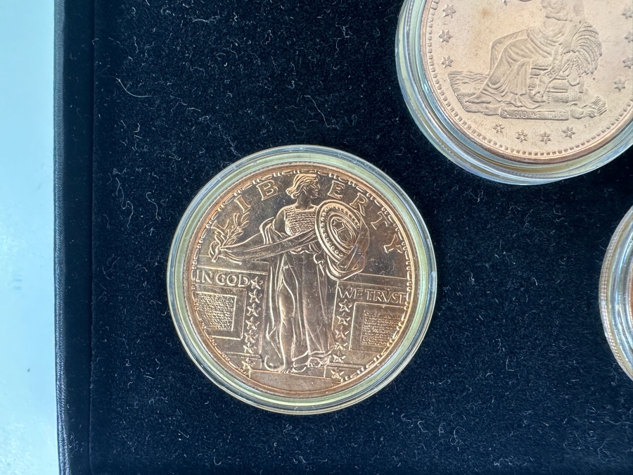 Three Proof 1 Ounce Copper Rounds in Presentation Box [Photo 5]