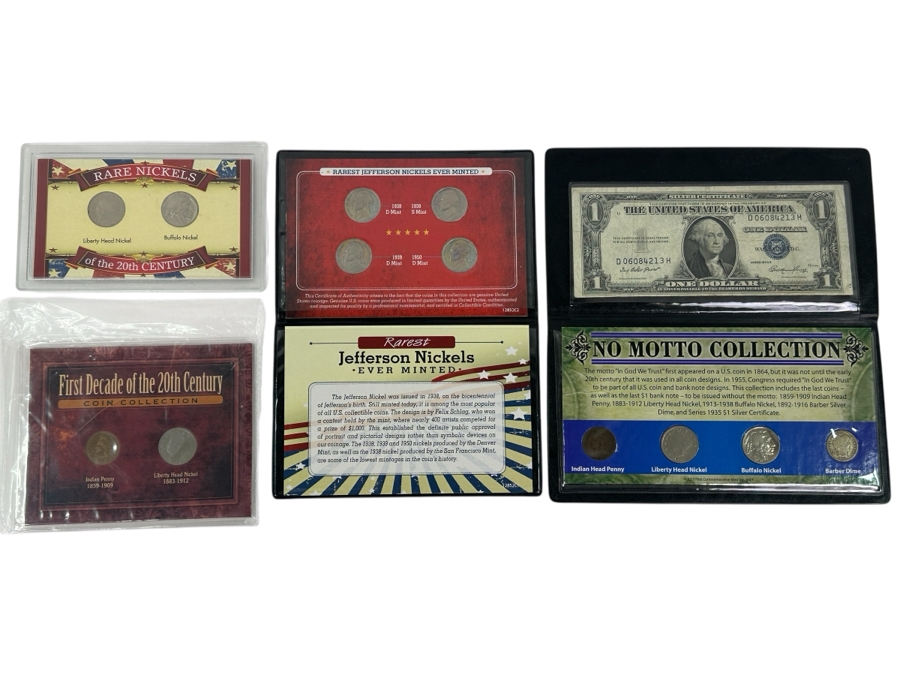 Collection of Obsolete Coins and Currency in Four Sets