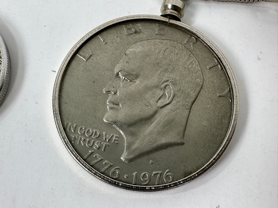 90% Silver Kennedy Half Dollar Key Chain and Bicentennial Eisenhower Dollar Key Chain [Photo 3]