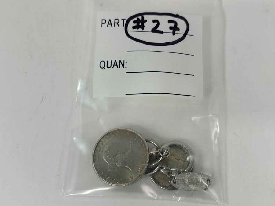 90% Silver Kennedy Half Dollar Key Chain and Bicentennial Eisenhower Dollar Key Chain [Photo 8]