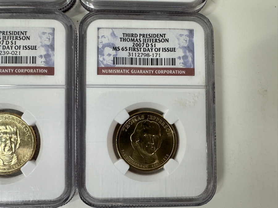 Eight Professionally Graded Dollars Including Eisenhower, Susan B Anthony And Presidential Coins [Photo 6]