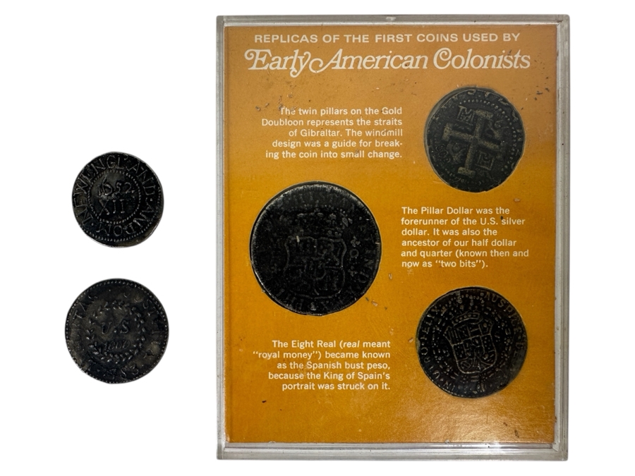 Collection Of Early American Colonists Replica Coins