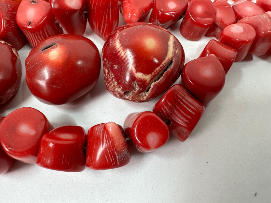 Just Added - Collection Of Red Coral Beads [Photo 2]