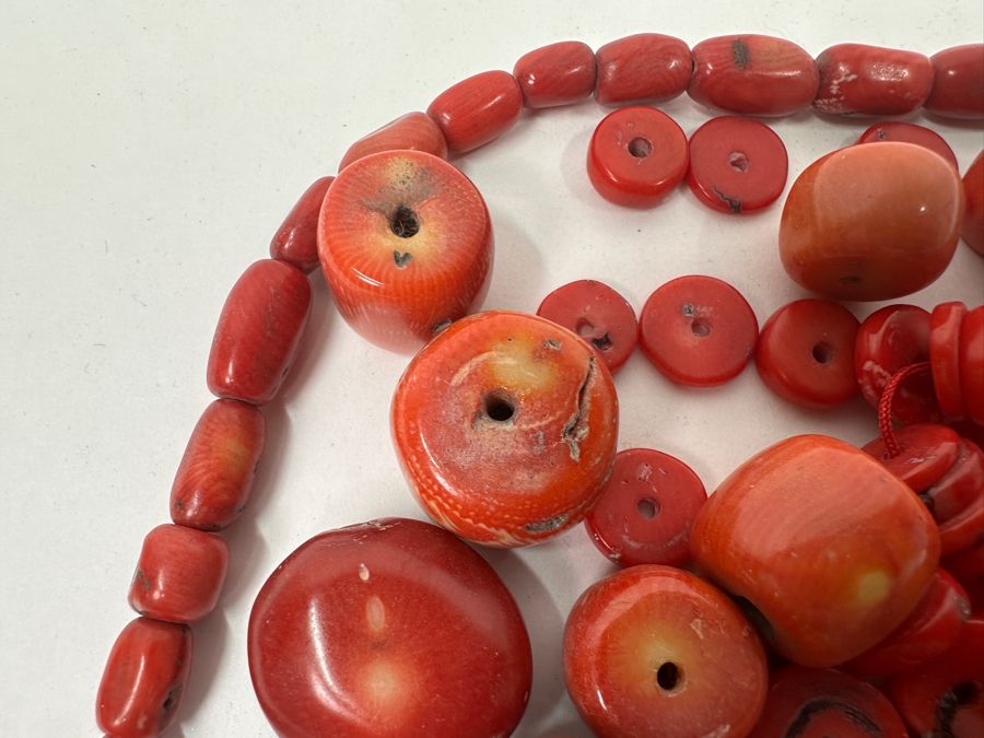 Just Added - Collection Of Red Coral Beads [Photo 5]