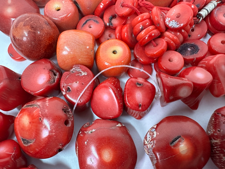 Just Added - Collection Of Red Coral Beads [Photo 4]
